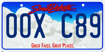SD license plate 0OXC89