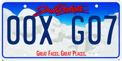 SD license plate 0OXG07
