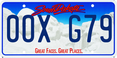 SD license plate 0OXG79