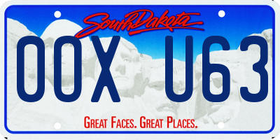 SD license plate 0OXU63