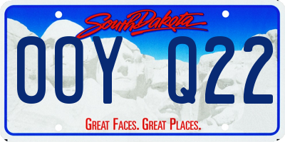 SD license plate 0OYQ22