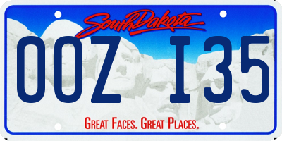SD license plate 0OZI35