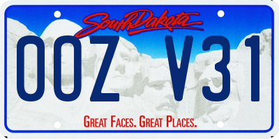 SD license plate 0OZV31