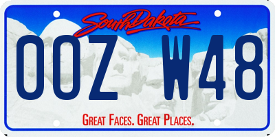 SD license plate 0OZW48
