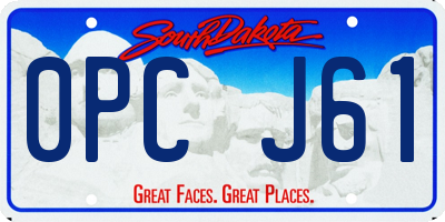 SD license plate 0PCJ61