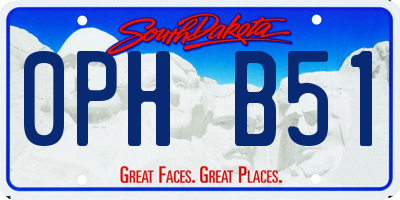 SD license plate 0PHB51