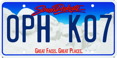 SD license plate 0PHK07