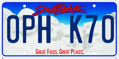 SD license plate 0PHK70