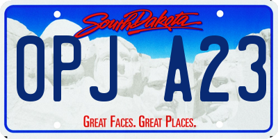 SD license plate 0PJA23