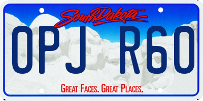 SD license plate 0PJR60