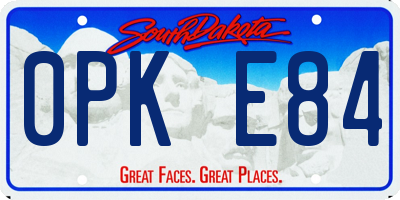 SD license plate 0PKE84