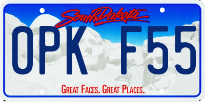 SD license plate 0PKF55