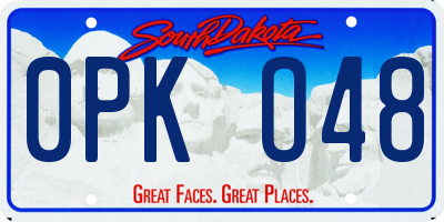 SD license plate 0PKO48