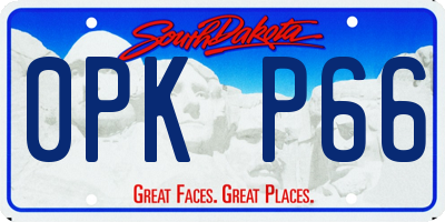 SD license plate 0PKP66