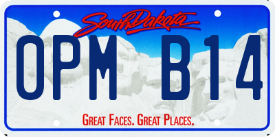 SD license plate 0PMB14
