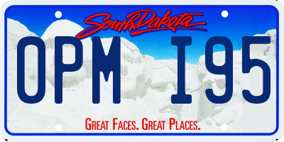 SD license plate 0PMI95
