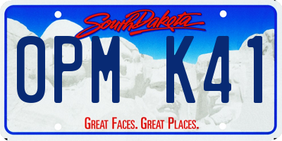 SD license plate 0PMK41