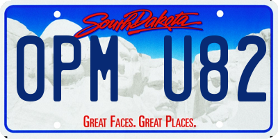 SD license plate 0PMU82