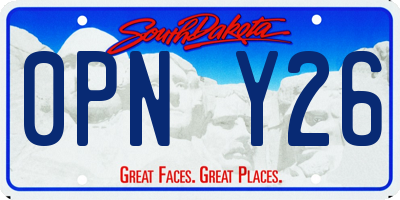 SD license plate 0PNY26