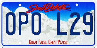 SD license plate 0POL29