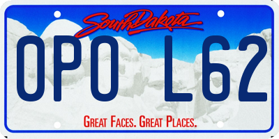 SD license plate 0POL62