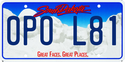SD license plate 0POL81