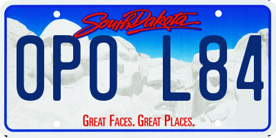 SD license plate 0POL84