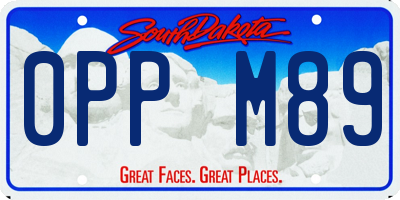 SD license plate 0PPM89