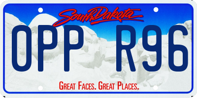 SD license plate 0PPR96