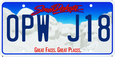 SD license plate 0PWJ18