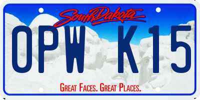 SD license plate 0PWK15
