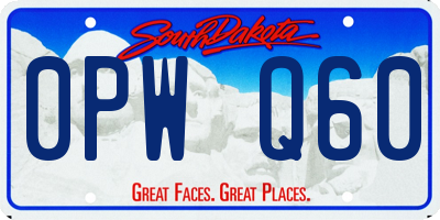 SD license plate 0PWQ60