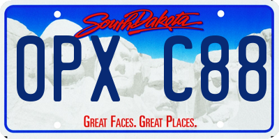SD license plate 0PXC88