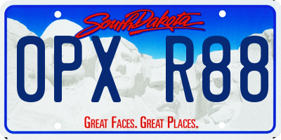SD license plate 0PXR88