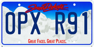 SD license plate 0PXR91