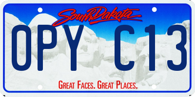 SD license plate 0PYC13