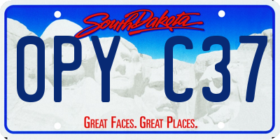 SD license plate 0PYC37