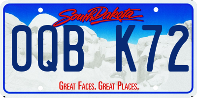 SD license plate 0QBK72