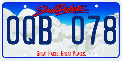 SD license plate 0QBO78