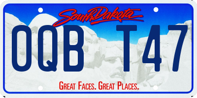 SD license plate 0QBT47