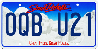 SD license plate 0QBU21
