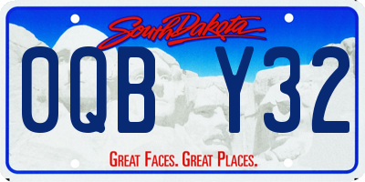 SD license plate 0QBY32