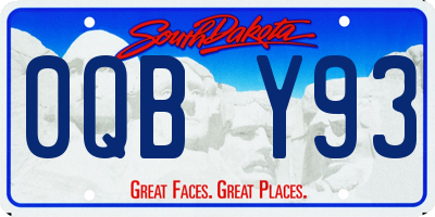 SD license plate 0QBY93