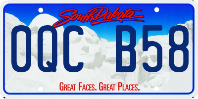 SD license plate 0QCB58