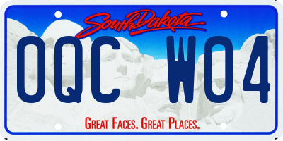 SD license plate 0QCW04