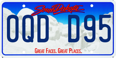 SD license plate 0QDD95
