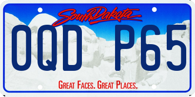 SD license plate 0QDP65