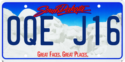 SD license plate 0QEJ16