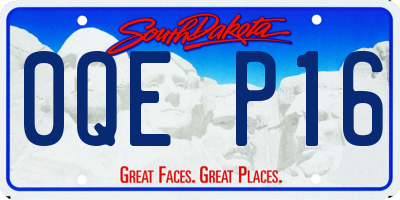 SD license plate 0QEP16