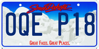 SD license plate 0QEP18